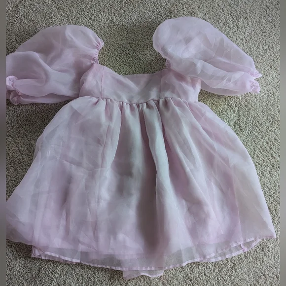 Blush Pink Selkie inspired Babydoll Mini dress Size L - Picture 3 of 3